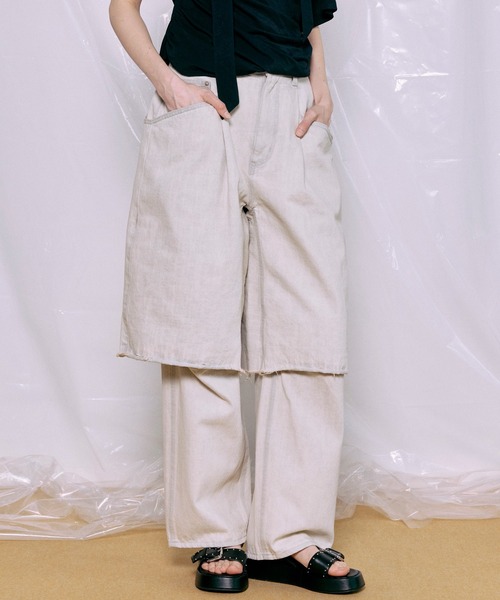 PRE-ORDER】Layered Denim Pants/レイヤードデニムパンツ（デニム