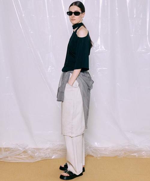 MAISON SPECIAL（メゾンスペシャル）の「【PRE-ORDER】Layered Denim Pants/レイヤードデニムパンツ（デニムパンツ・レディース・ライトグレー/ブルー/ブラック・36/38）」の6枚目の写真