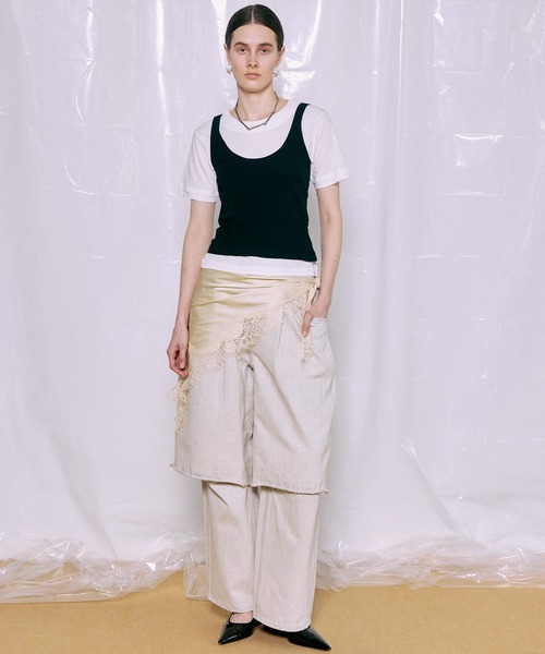 MAISON SPECIAL（メゾンスペシャル）の「【PRE-ORDER】Layered Denim Pants/レイヤードデニムパンツ（デニムパンツ・レディース・ライトグレー/ブルー/ブラック・36/38）」の8枚目の写真