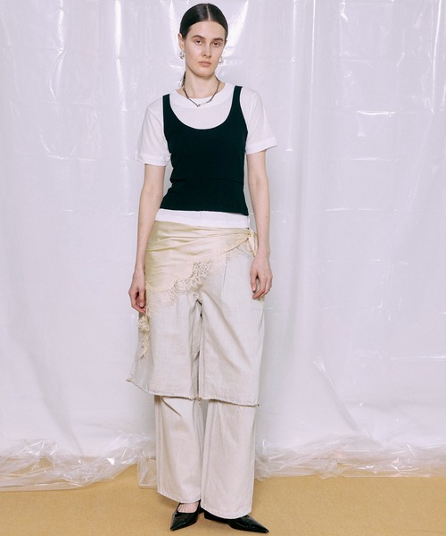 PRE-ORDER】Layered Denim Pants/レイヤードデニムパンツ（デニム