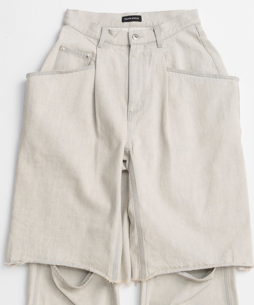 MAISON SPECIAL（メゾンスペシャル）の「【PRE-ORDER】Layered Denim Pants/レイヤードデニムパンツ（デニムパンツ・レディース・ライトグレー/ブルー/ブラック・36/38）」の13枚目の写真
