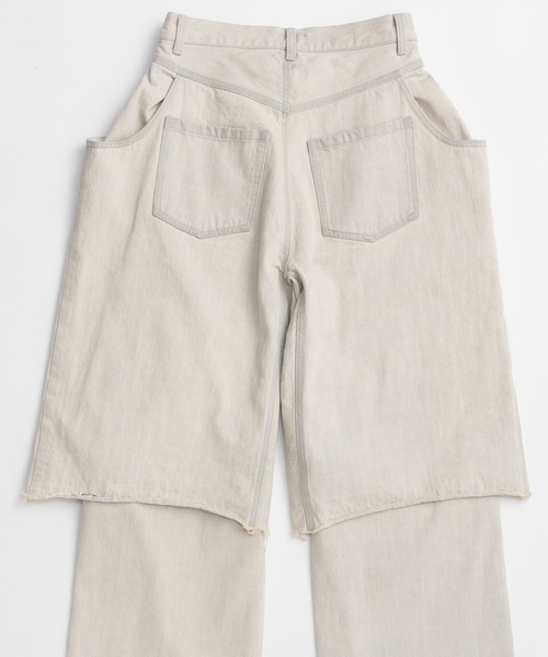 MAISON SPECIAL（メゾンスペシャル）の「【PRE-ORDER】Layered Denim Pants/レイヤードデニムパンツ（デニムパンツ・レディース・ライトグレー/ブルー/ブラック・36/38）」の18枚目の写真
