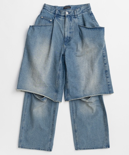 PRE-ORDER】Layered Denim Pants/レイヤードデニムパンツ（デニム