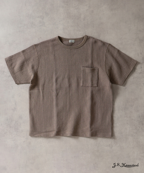 JOURNAL STANDARD J.S HOMESTEAD（ジャーナルスタンダードホームステッド）の「J.S.Homestead / レノ メッシュ ファブリック ポケット Tシャツ（Tシャツ/カットソー・メンズ・ブラック/サックスブルー/ブラウン系その他/アイボリー・MEDIUM/LARGE）」の3枚目の写真