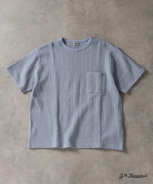 JOURNAL STANDARD J.S HOMESTEAD（ジャーナルスタンダードホームステッド）の「J.S.Homestead / レノ メッシュ ファブリック ポケット Tシャツ（Tシャツ/カットソー・メンズ・ブラック/サックスブルー/ブラウン系その他/アイボリー・MEDIUM/LARGE）」の4枚目の写真