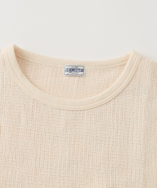 JOURNAL STANDARD J.S HOMESTEAD（ジャーナルスタンダードホームステッド）の「J.S.Homestead / レノ メッシュ ファブリック ポケット Tシャツ（Tシャツ/カットソー・メンズ・ブラック/サックスブルー/ブラウン系その他/アイボリー・MEDIUM/LARGE）」の10枚目の写真