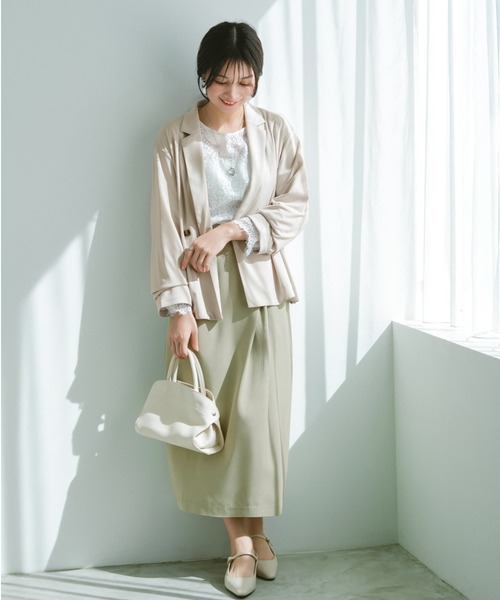 COHINA（コヒナ）の「スカラップレーススリーブブラウス 【低身長・小柄女性】（シャツ/ブラウス・レディース・ホワイト/ブラック・ONE SIZE）」の12枚目の写真