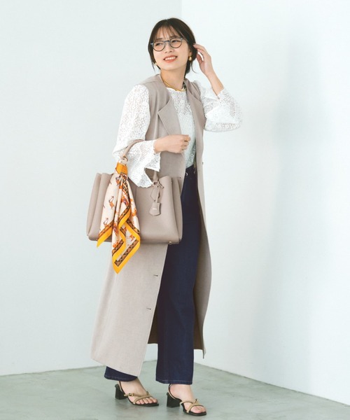 COHINA（コヒナ）の「スカラップレーススリーブブラウス 【低身長・小柄女性】（シャツ/ブラウス・レディース・ホワイト/ブラック・ONE SIZE）」の17枚目の写真