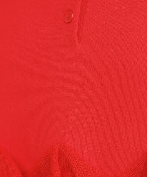 OPAQUE.CLIP(オペークドットクリップ)の「裾フリルヘンリーネックニット【洗濯機OK】(ニット/セーター・レディース・レッド系1/ブラック/アイボリー・00)」の15枚目の写真