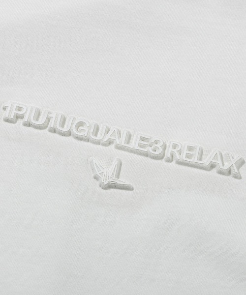 1PIU1UGUALE3 RELAX (ウノピゥウノウグァーレトレ リラックス)の「1PIU1UGUALE3 RELAX(ウノピゥウノウグァーレトレ リラックス)エンボスロゴ半袖Tシャツ(Tシャツ/カットソー・メンズ・ホワイト/ブラック・S/M/L/XL/XXL)」の11枚目の写真