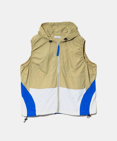 go slow caravan（ゴースローキャラバン）の「GENTIL/ジャンティー　ナイロン 配色切替ベスト（ベスト・レディース・ブルー/ベージュ・FREE）」の2枚目の写真