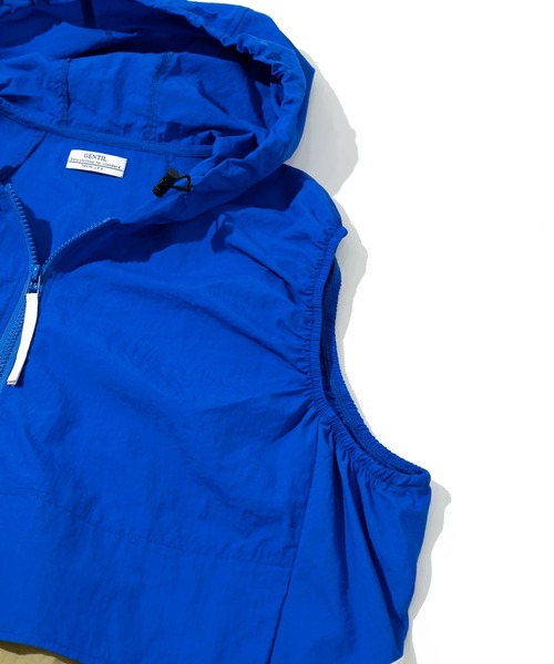 go slow caravan（ゴースローキャラバン）の「GENTIL/ジャンティー　ナイロン 配色切替ベスト（ベスト・レディース・ブルー/ベージュ・FREE）」の5枚目の写真