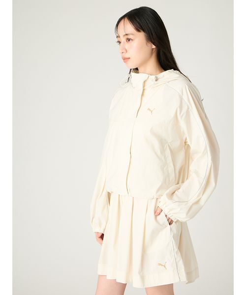 FRAY I.D（フレイアイディー）の「【FRAY I.D×PUMA】ナイロンブルゾン／UVカット・撥水（ブルゾン・レディース・ピンク/ベージュ・F）」の4枚目の写真