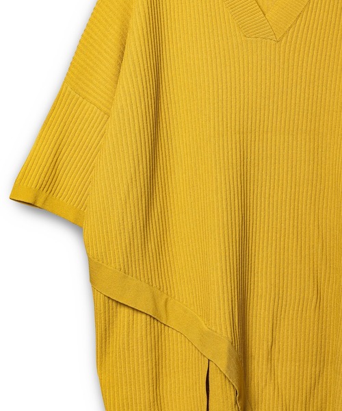 OSMOSIS（オズモーシス）の「Vネックニットプルオーバー（ニット/セーター・レディース・ライトベージュ/ブラック/イエロー・ONE SIZE）」の15枚目の写真