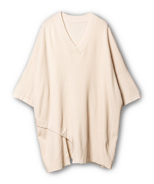 OSMOSIS（オズモーシス）の「Vネックニットプルオーバー（ニット/セーター・レディース・ライトベージュ/ブラック/イエロー・ONE SIZE）」の16枚目の写真