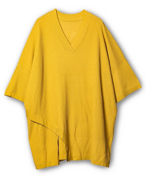 OSMOSIS（オズモーシス）の「Vネックニットプルオーバー（ニット/セーター・レディース・ライトベージュ/ブラック/イエロー・ONE SIZE）」の17枚目の写真