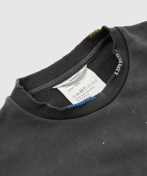 DIGAWEL(ディガウェル)の「Distressed sweatshirt(スウェット・メンズ・クリーム/グレー系その他・2/3)」の6枚目の写真