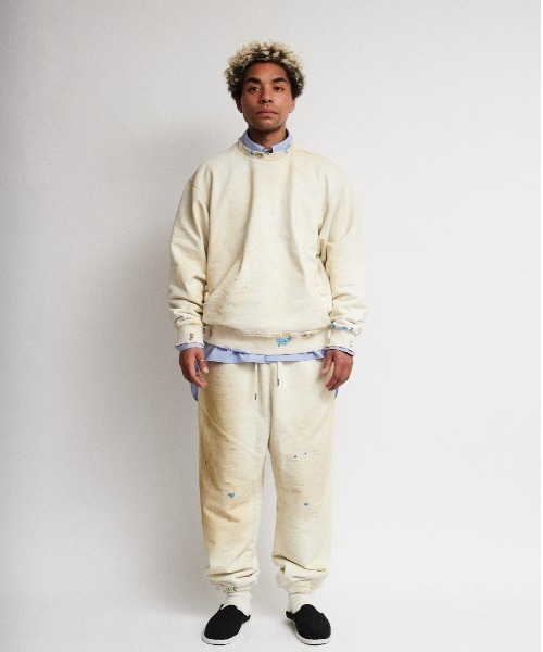DIGAWEL(ディガウェル)の「Distressed sweatshirt(スウェット・メンズ・クリーム/グレー系その他・2/3)」の4枚目の写真