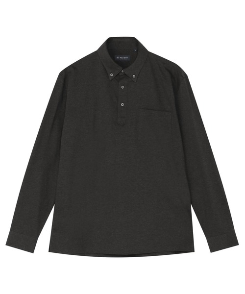 TOKYO SHIRTS(トウキョウシャツ)の「ビズポロ 長袖ポロシャツ 綿100%(ポロシャツ・メンズ・グレー・S/M/L/LL)」の1枚目の写真