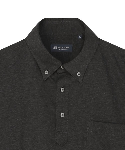 TOKYO SHIRTS(トウキョウシャツ)の「ビズポロ 長袖ポロシャツ 綿100%(ポロシャツ・メンズ・グレー・S/M/L/LL)」の3枚目の写真