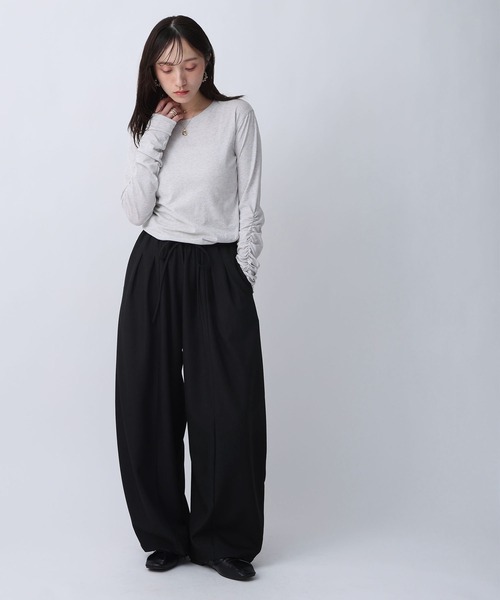 NOAHL（ノアル）の「【NOAHL】タックワイドイージーパンツ（その他パンツ・レディース・ホワイト系/ブラック・M/L）」の14枚目の写真