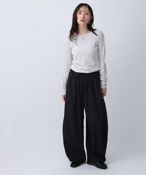 NOAHL（ノアル）の「【NOAHL】タックワイドイージーパンツ（その他パンツ・レディース・ホワイト系/ブラック・M/L）」の12枚目の写真