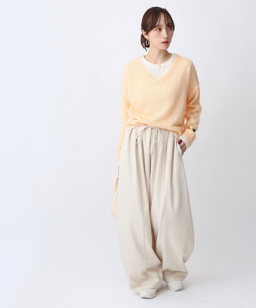 NOAHL（ノアル）の「【NOAHL】タックワイドイージーパンツ（その他パンツ・レディース・ホワイト系/ブラック・M/L）」の8枚目の写真