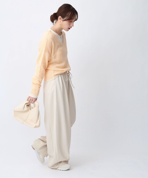 NOAHL（ノアル）の「【NOAHL】タックワイドイージーパンツ（その他パンツ・レディース・ホワイト系/ブラック・M/L）」の7枚目の写真