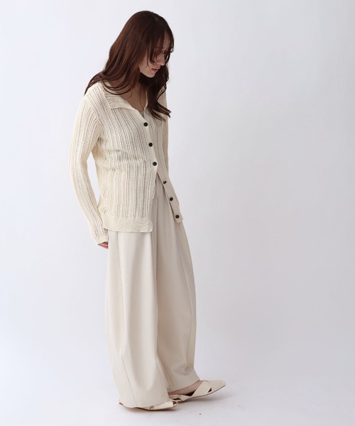 NOAHL（ノアル）の「【NOAHL】タックワイドイージーパンツ（その他パンツ・レディース・ホワイト系/ブラック・M/L）」の3枚目の写真