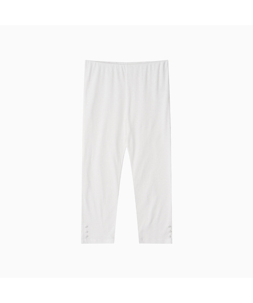 OHESHIO(オヘシオ)の「SLIM BUTTON POINT LEGGINGS, WHITE(その他パンツ・レディース・その他・FREE)」の1枚目の写真