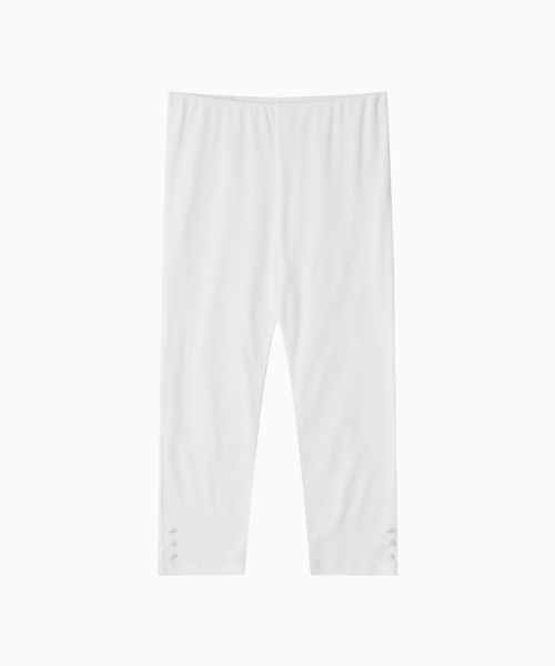OHESHIO(オヘシオ)の「SLIM BUTTON POINT LEGGINGS, WHITE(その他パンツ・レディース・その他・FREE)」の2枚目の写真