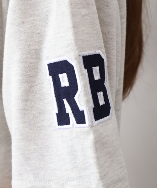 SpRay(スプレイ)の「貼付ロゴ BIG Tシャツ(Tシャツ/カットソー・レディース・チャコールグレー/オートミール/ネイビー/レッド/グリーン・FREE)」の12枚目の写真
