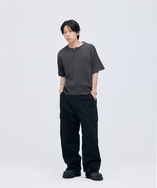 MSG(エムエスジー)の「ワイドイージーカーゴパンツ(カーゴパンツ・メンズ・ブラック/グリーン系カモフラージュ/ブラウン系カモフラージュ/カモフラージュ・M/L/XL)」の12枚目の写真