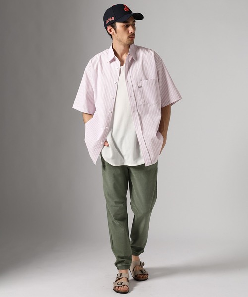 BAYFLOW(ベイフロー)の「ストライプシャツ(シャツ/ブラウス・メンズ・ブルー/ベージュ/ピンク・MEDIUM/LARGE)」の21枚目の写真