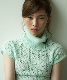 igi（イジ）の「BELT COLLAR KNIT TOP / ベルトカラーニット（ニット/セーター）」