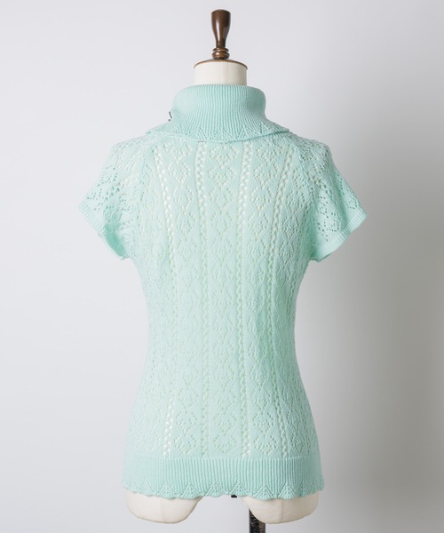 igi(イジ)の「BELT COLLAR KNIT TOP / ベルトカラーニット(ニット/セーター・レディース・パープル/ベージュ/ミント・FREE)」の7枚目の写真