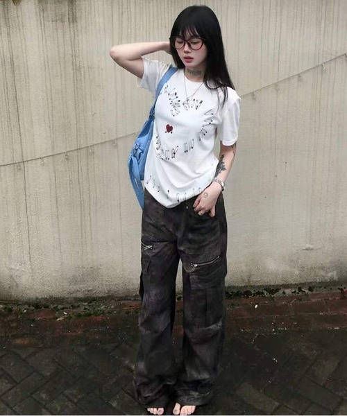 AsheKsha(アシクシャ)の「ゆったり半袖Tシャツ(Tシャツ/カットソー・レディース・ホワイト・M)」の9枚目の写真