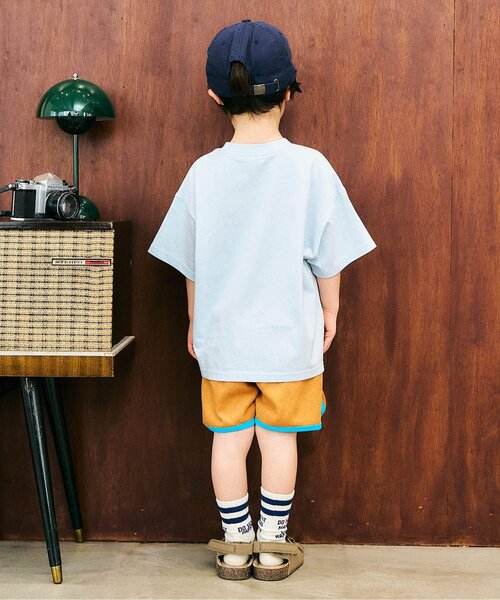 apres les cours(アプレレクール)の「アソートロゴ・モチーフゆったり半袖Tシャツ(Tシャツ/カットソー・キッズ・グリーン/ブラウン/イエロー/ネイビー/サックスブルー/アイボリー/ピンク・130/120/110/90/80/100)」の11枚目の写真