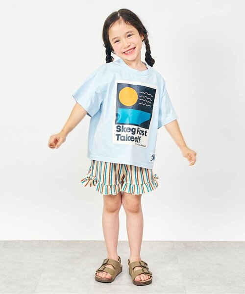 apres les cours(アプレレクール)の「アソートロゴ・モチーフゆったり半袖Tシャツ(Tシャツ/カットソー・キッズ・グリーン/ブラウン/イエロー/ネイビー/サックスブルー/アイボリー/ピンク・130/120/110/90/80/100)」の14枚目の写真