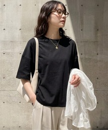 ドロップショルダーシンプルTシャツ/体系カバー/着回し自在/イージーケア
