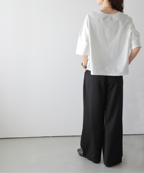 La-gemme(ラジェム)の「ドロップショルダーシンプルTシャツ/体系カバー/着回し自在/イージーケア(Tシャツ/カットソー・レディース・ホワイト/ブラック/グレー・フリー)」の11枚目の写真