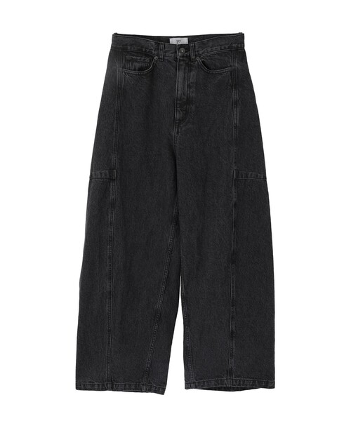 1er Arrondissement(プルミエアロンディスモン)の「ブラックデニムカーブパンツ(デニムパンツ・レディース・ブラック系その他3・38/36)」の11枚目の写真
