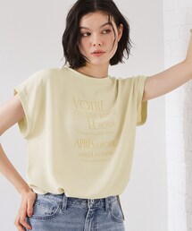 THE SHOP TK  | 【ひんやり/防しわ/UV/吸水速乾】さらりと軽やかに着られる プリントTシャツ(Tシャツ/カットソー)