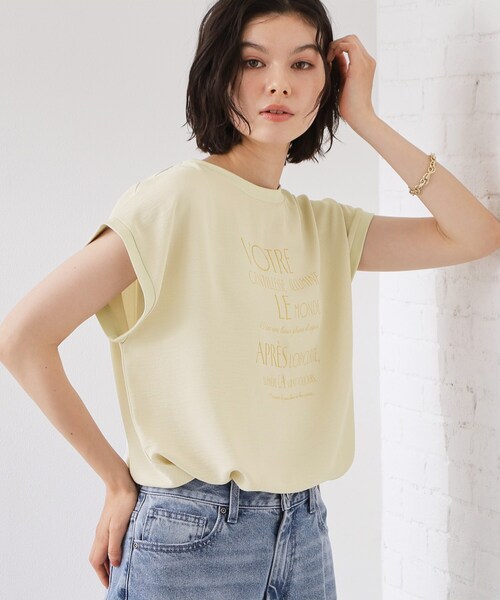 THE SHOP TK （ザ ショップ ティーケー ）の「【ひんやりさらさら】軽やかに着られる プリントTシャツ（Tシャツ/カットソー・レディース・ダークブラウン/ナチュラル/オフホワイト/スミクロ・13/12）」の14枚目の写真