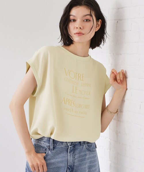 THE SHOP TK （ザ ショップ ティーケー ）の「【ひんやりさらさら】軽やかに着られる プリントTシャツ（Tシャツ/カットソー・レディース・ダークブラウン/ナチュラル/オフホワイト/スミクロ・13/12）」の13枚目の写真