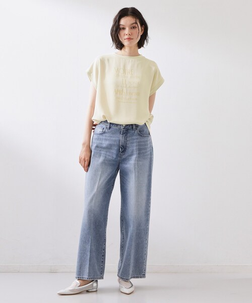 THE SHOP TK （ザ ショップ ティーケー ）の「【ひんやりさらさら】軽やかに着られる プリントTシャツ（Tシャツ/カットソー・レディース・ダークブラウン/ナチュラル/オフホワイト/スミクロ・13/12）」の12枚目の写真