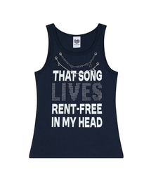 SY NECKLACE SONG SLEEVELESS TEE(NAVY)