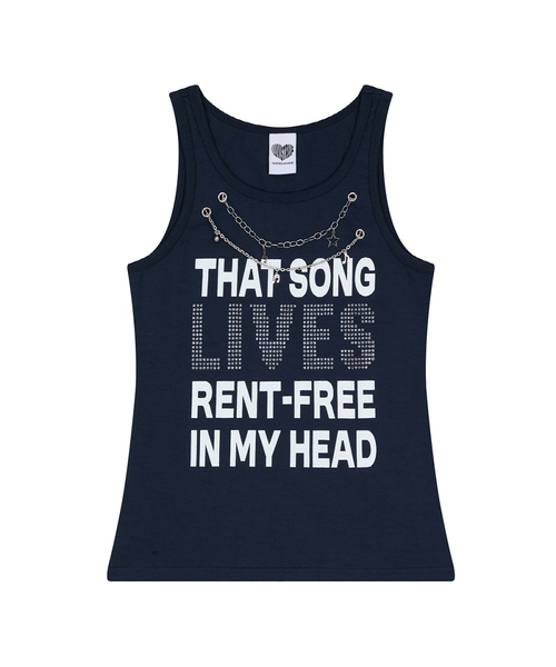 LUVISTRUE(ラヴイズトゥルー)の「SY NECKLACE SONG SLEEVELESS TEE(NAVY)(Tシャツ/カットソー・レディース・その他・FREE)」の1枚目の写真