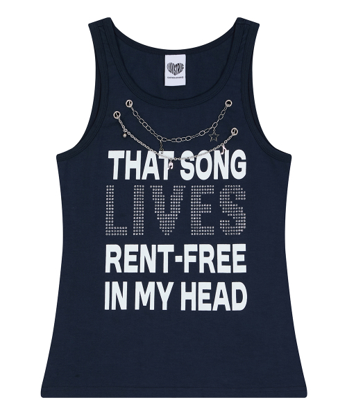 LUVISTRUE(ラヴイズトゥルー)の「SY NECKLACE SONG SLEEVELESS TEE(NAVY)(Tシャツ/カットソー・レディース・その他・FREE)」の2枚目の写真