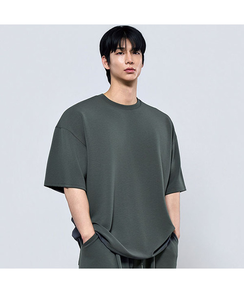 PHYSICAL GARMENTS（フィジカルガーメンツ）の「P2626 ガイロンテンション切り替え半袖Tシャツ[4COLOR]（Tシャツ/カットソー・メンズ・ホワイト/ブラック/チャコール・MEDIUM/LARGE/X-LARGE/XX-LARGE）」の3枚目の写真